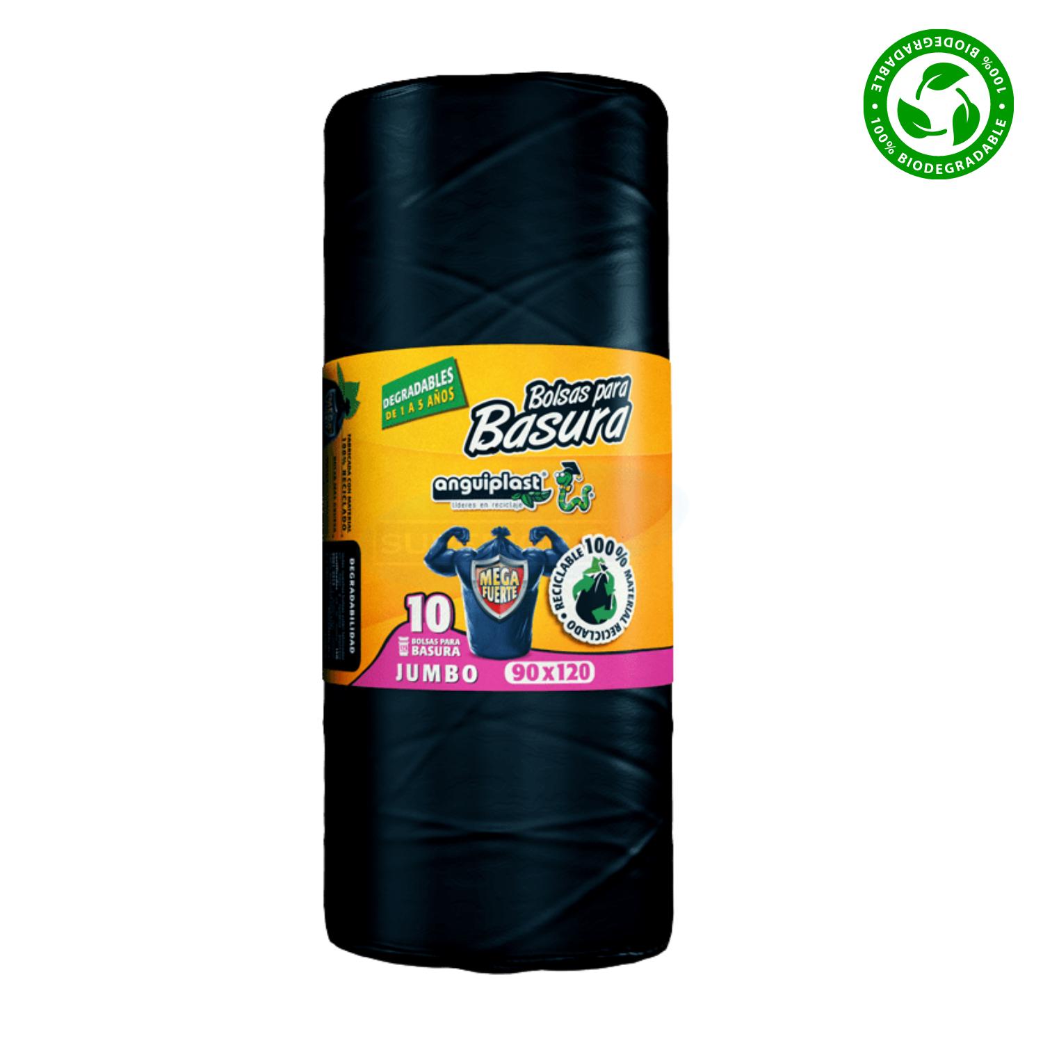 BOLSA PARA BASURA EN ROLLO MEGA FUERTE 90 X 120 CM